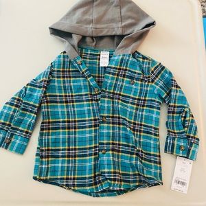 Toddler Flannel Hoodie